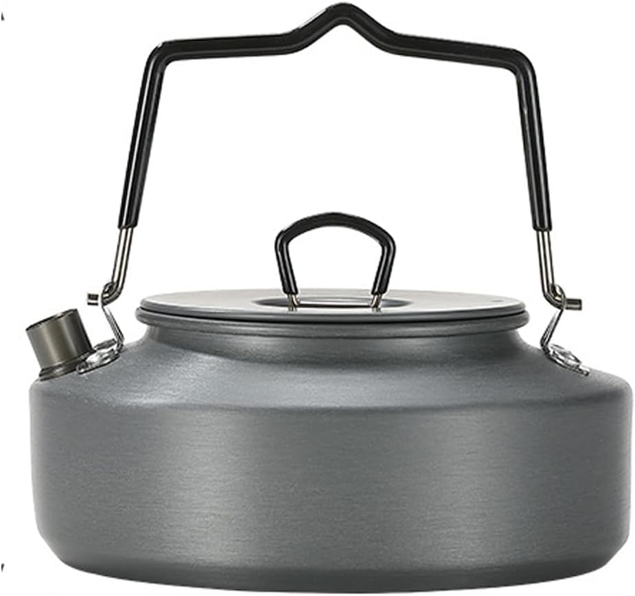 Camping Tea Kettle Portable Camp Coffee Tea Pot Lightweight Aluminum Water Boiler for Backpacking Picnic Fishing 0.8L