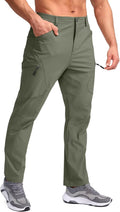 Men's Lightweight Hiking Pants with 7 Pockets Quick Dry Water Resistant Fishing Travel Pants