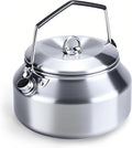 Camping Kettle Outdoor Campfire Camp Kettle, 1L Stainless Steel camping tea kettle Coffee Pot, Portable Lightweight Teapot Fast Heating Boiling Water, Ideal for Hiking Picnic Travel, Silver