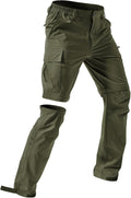 Men's-Hiking-Pants Convertible Quick-Dry Water-Resistant Lightweight Zip-Off Outdoor with 5 Deep Pockets