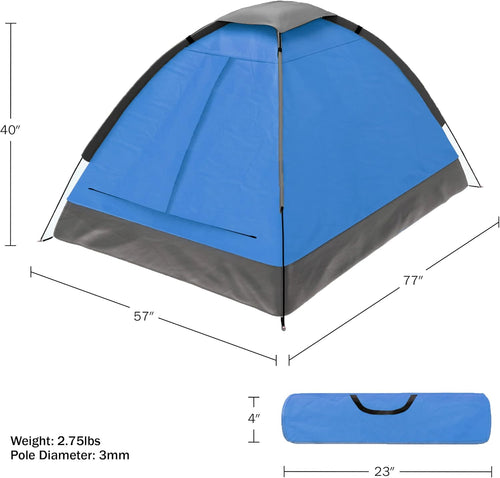 2 Person Camping Tent with Rain Fly and Carrying Bag - Lightweight Outdoor Tent for Backpacking, Hiking, or Beach Use by  Outdoors