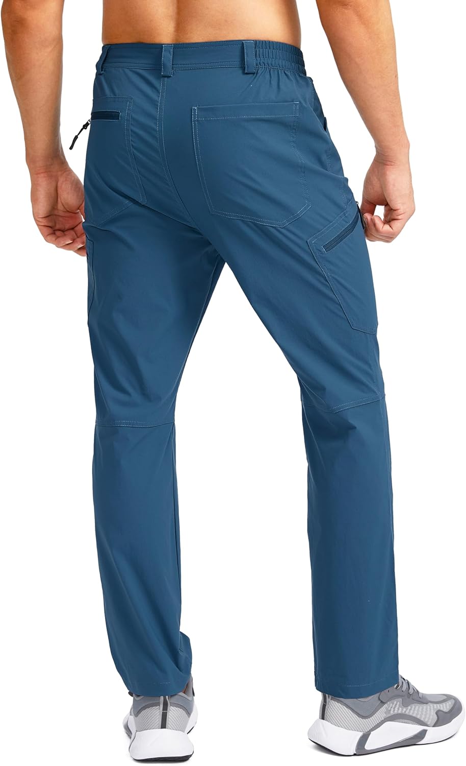 Men's Lightweight Hiking Pants with 7 Pockets Quick Dry Water Resistant Fishing Travel Pants