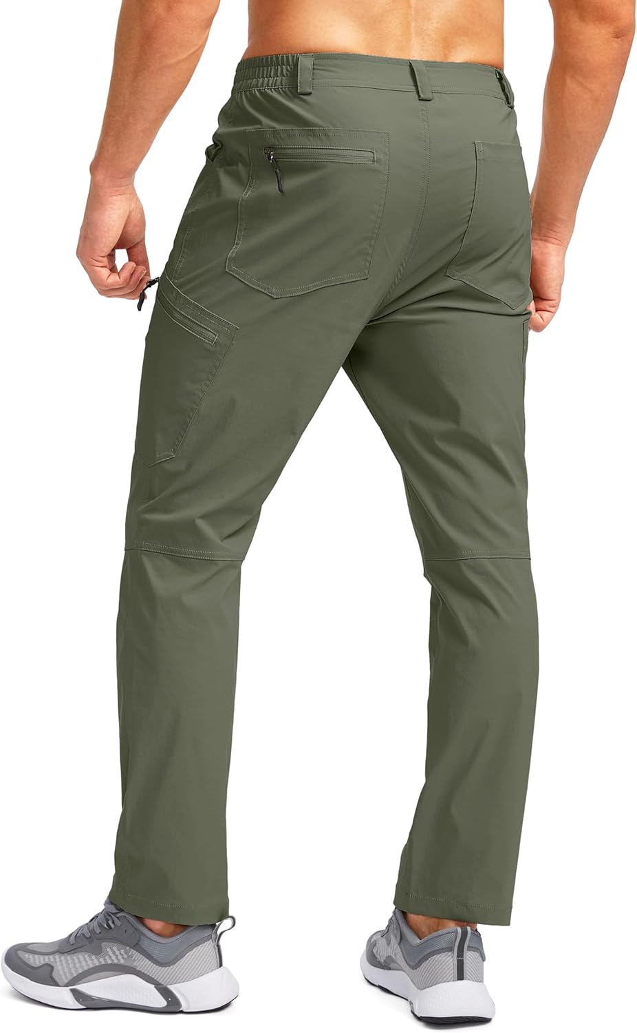 Men's Lightweight Hiking Pants with 7 Pockets Quick Dry Water Resistant Fishing Travel Pants